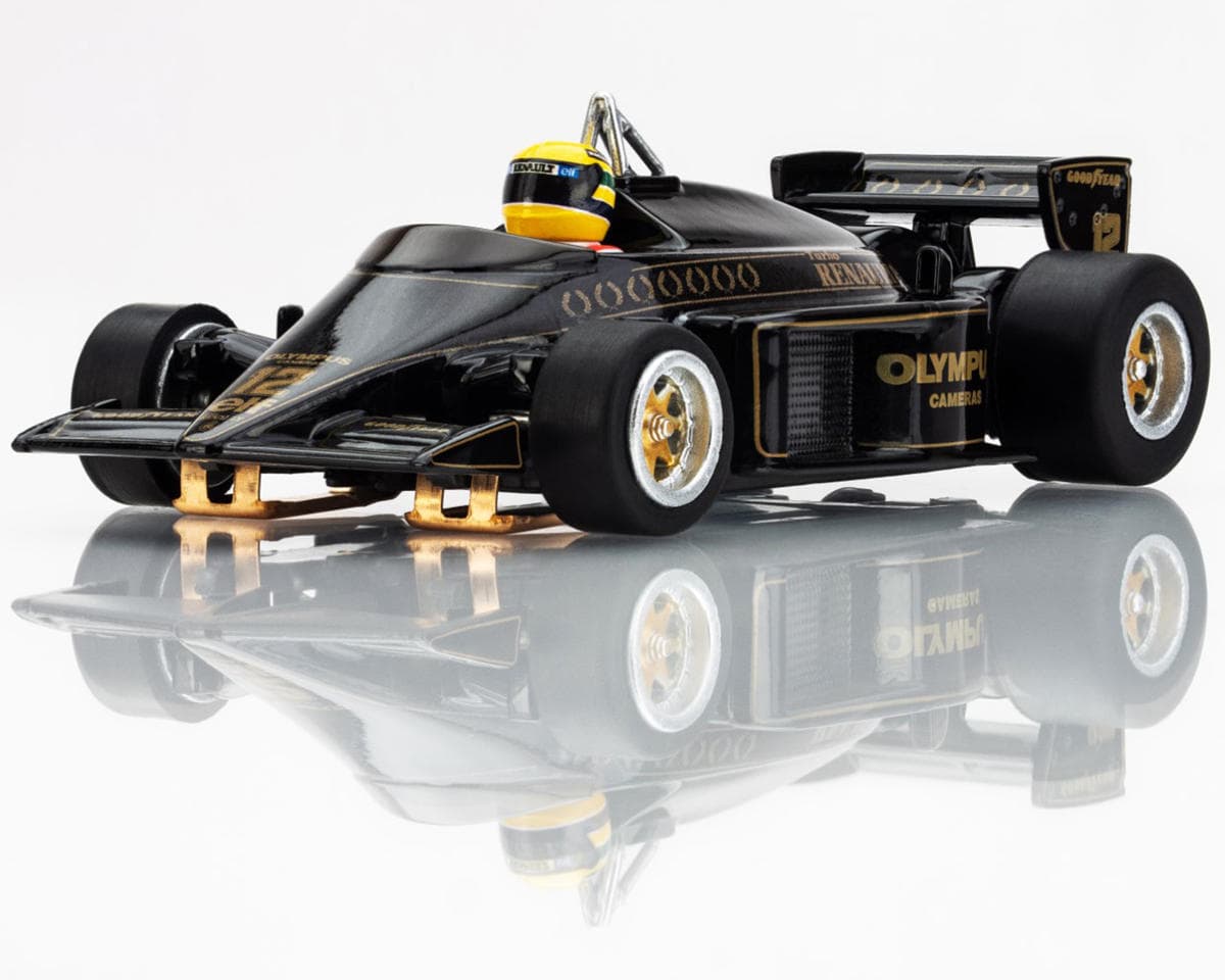 AFX Lotus 97T 1985 HO Scale Limited Edition F1 Slot Car (Black/Gold) (LWB) (Mega G+)