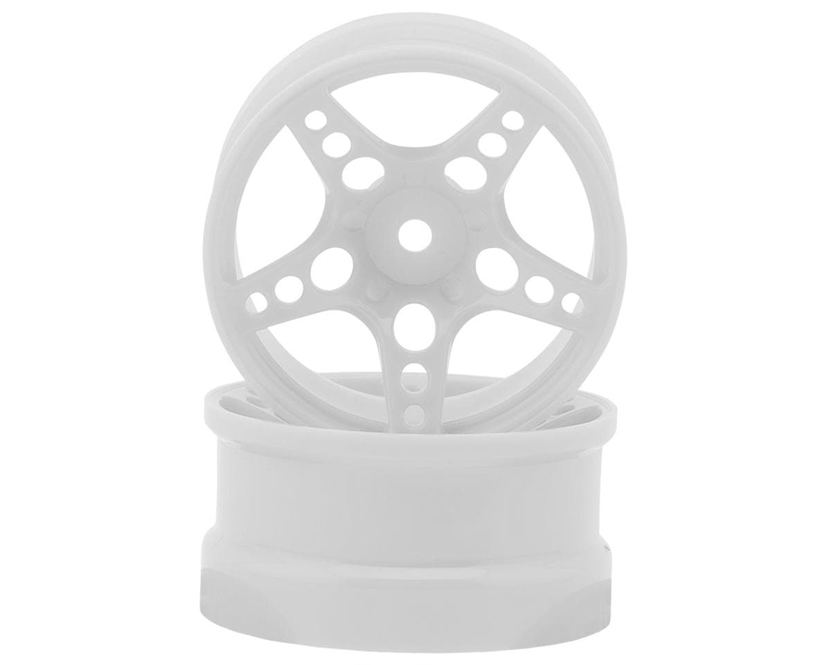 24K RC Technology 1/10 R-Fighter Drift Wheels (White) (2) (8mm Offset) w/12mm Hex
