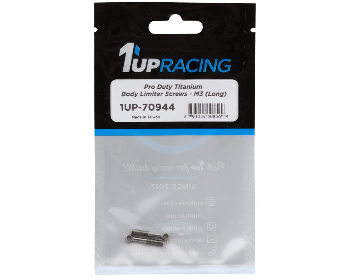 1UP Racing Titanium Pro Duty Body Limiter Screws (3mm Long) (2) (XRAY X4/AE TC8)