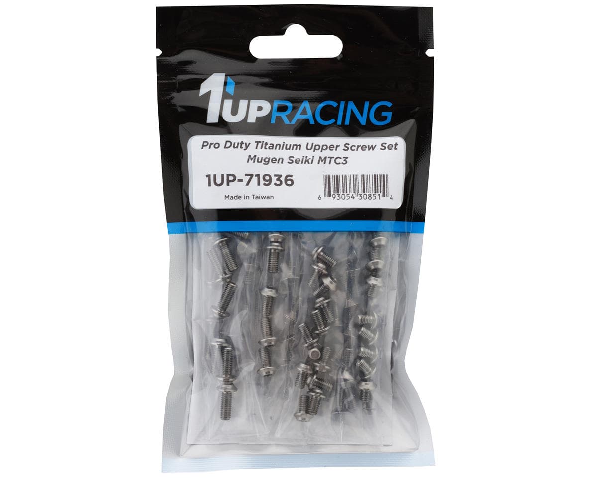 1UP Racing Mugen MTC3 Pro Duty Titanium Upper Screw Set (Silver) (113)
