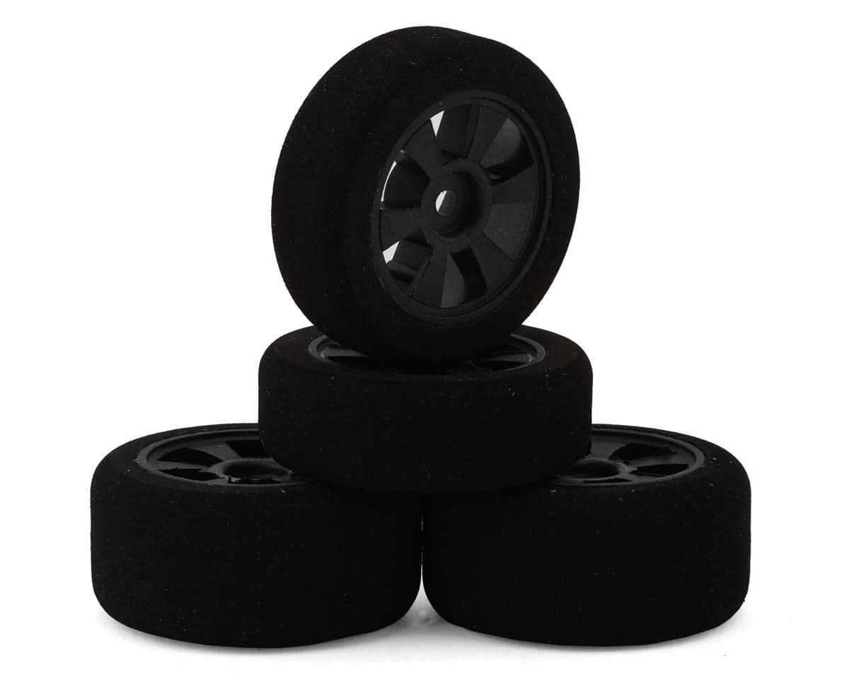 NEXX Racing Losi® Micro-B Pre-Mounted Foam Tires w/Spoked Wheels (Black) (4)