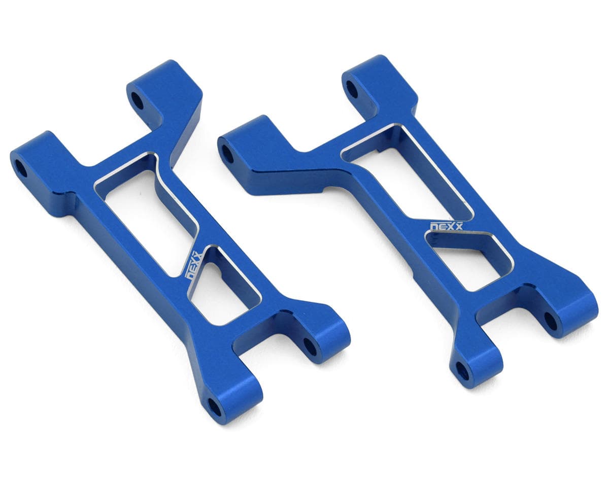 NEXX Racing Aluminum Front Upper Suspension Arms for Traxxas® Mini Maxx® (Blue) (2)