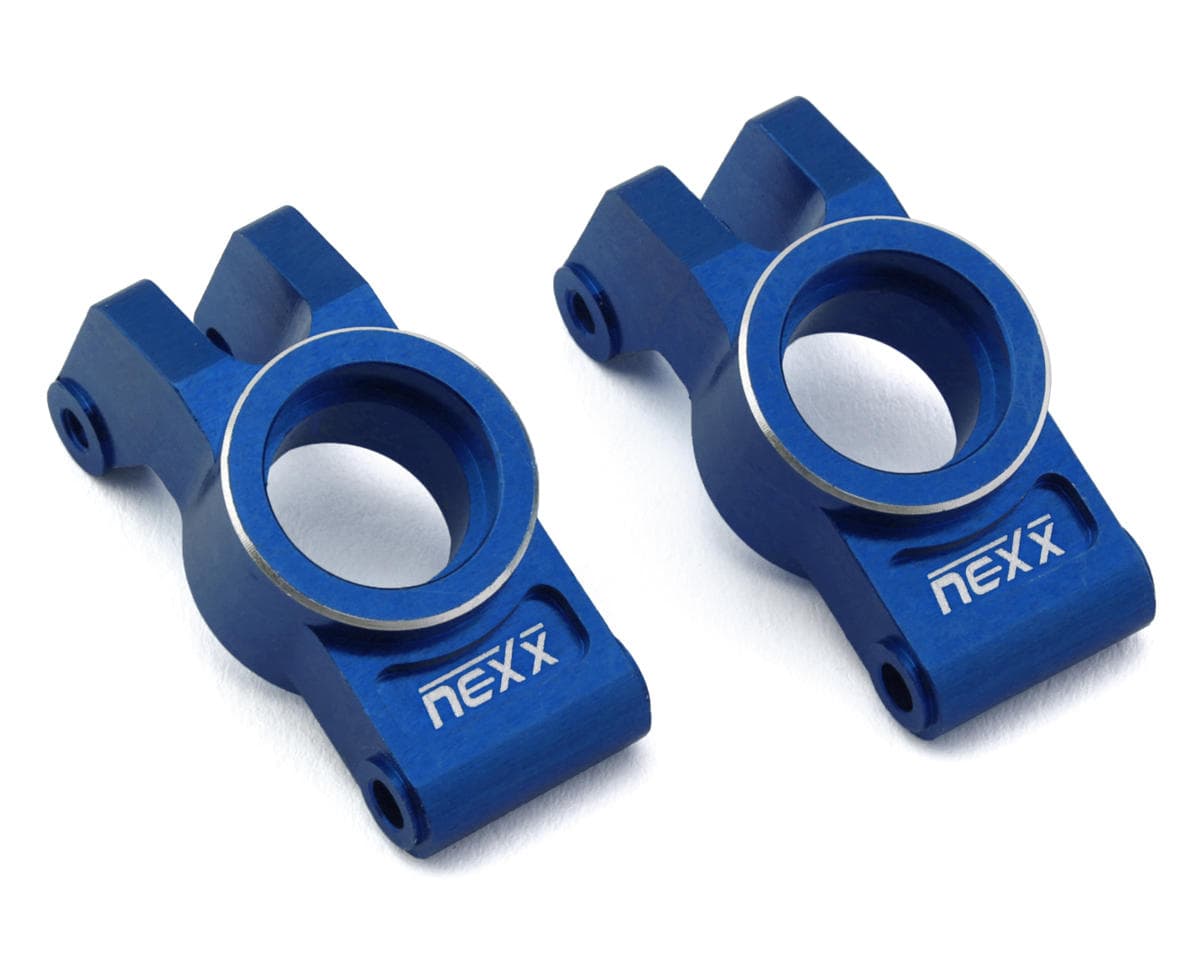 NEXX Racing Arrma Grom Aluminum Rear Hub Carriers (Blue) (2)