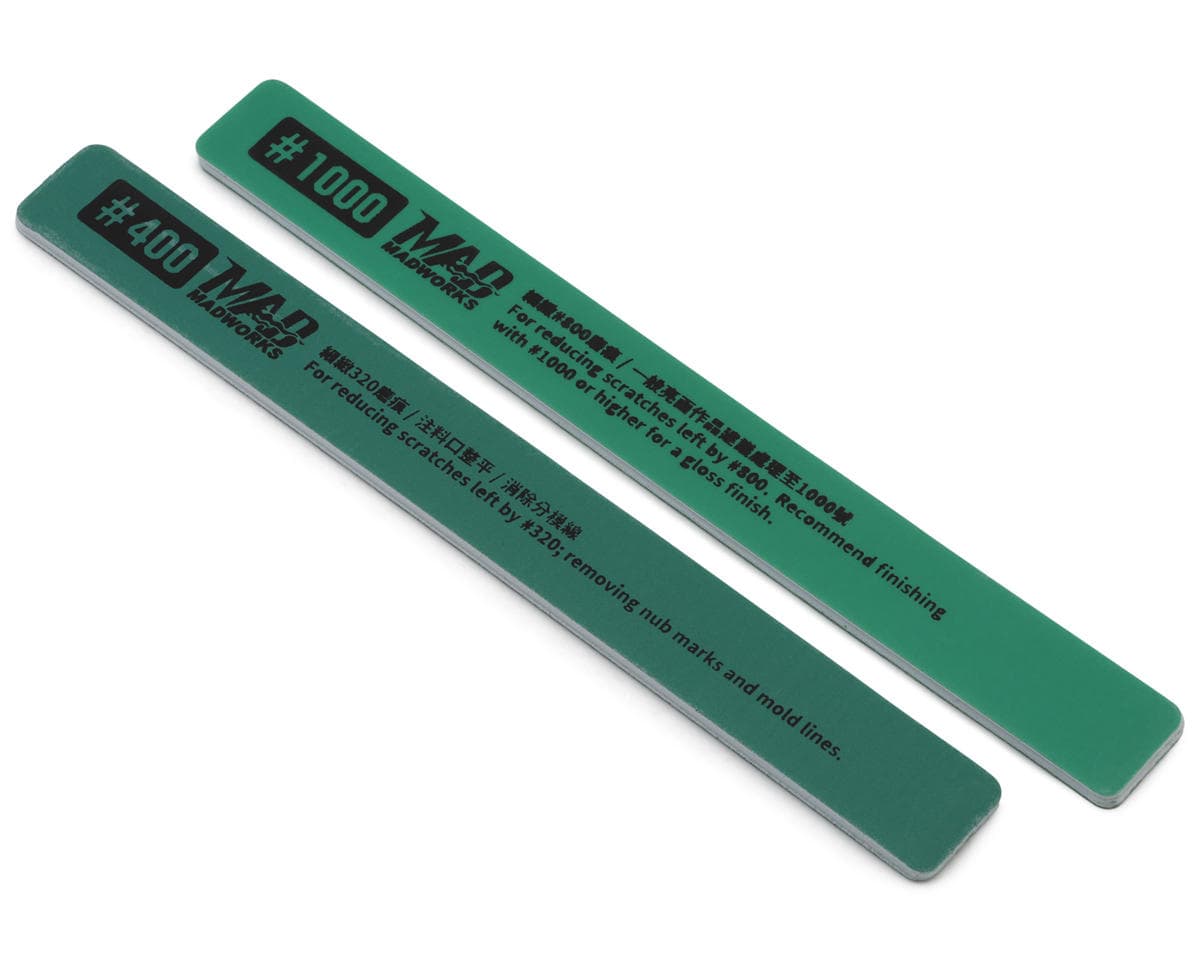 MADWORKS Dual-Grit Sanding Sponge Stick Set (2) (400/600/800/1000 Grit)