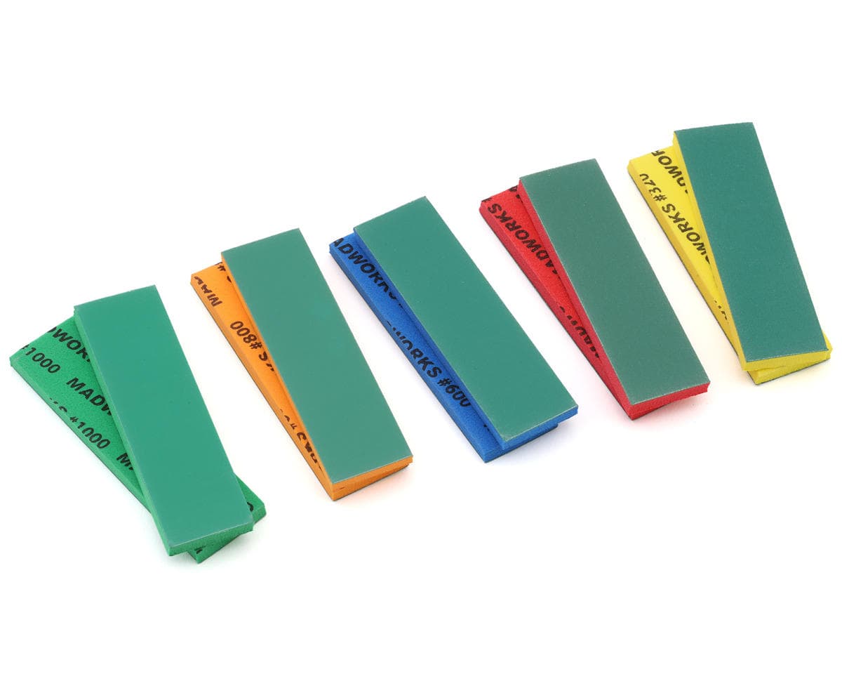 MADWORKS Sanding Sponge Set (10) (5mm) (320/400/600/800/1000 Grit)