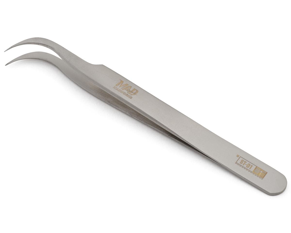MADWORKS Stainless Steel Angled Tweezers