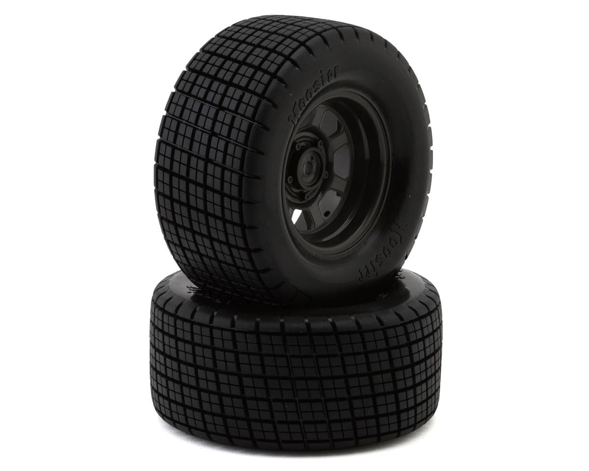 Traxxas Slash® Modified Hoosier® Pre-Mounted Dirt Oval Tires (Grey) (2) (Front) w/12mm Hex