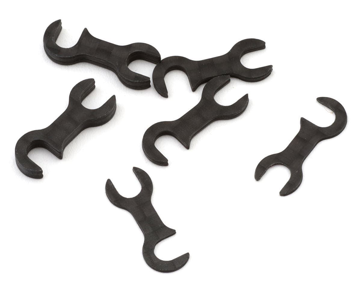 Team Associated RC10TC8 Factory Team Carbon Fiber Steering Block Mount Shims (6)