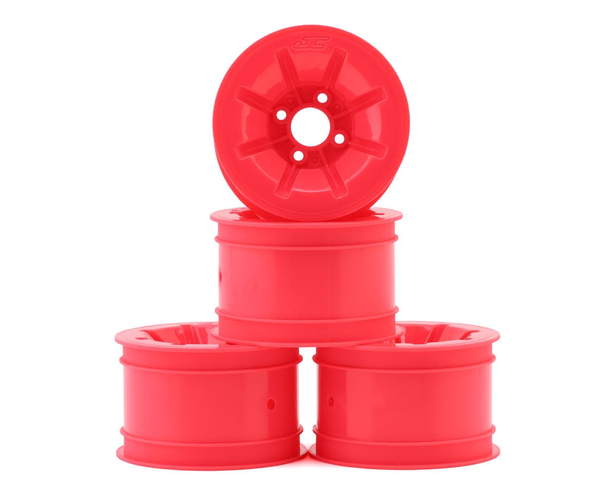 JConcepts RC10 Pioneer 2.2 Rear Wheels w/Adapters (Pink) (4)
