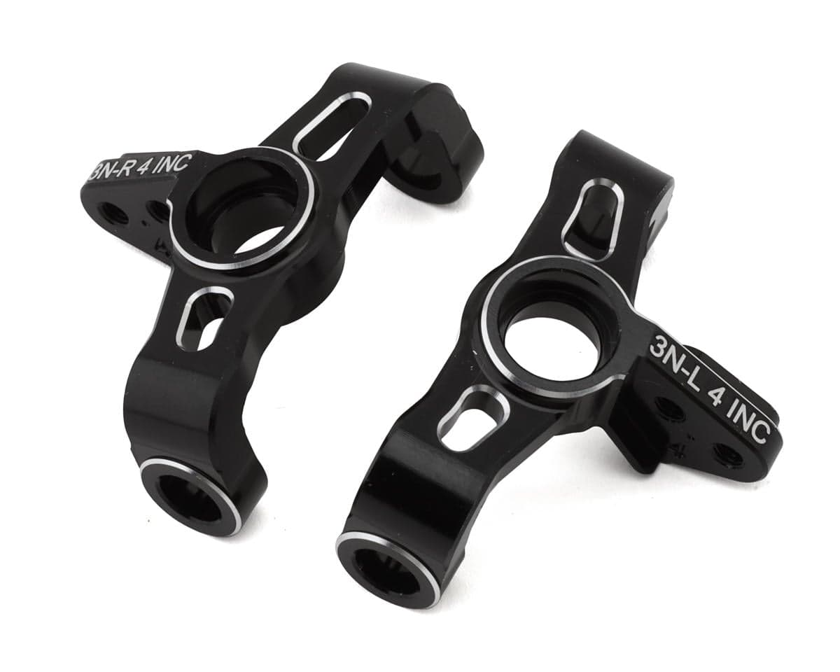 Team Losi Racing 22X Aluminum Narrow Steering Spindles (Black) (2) (4°)