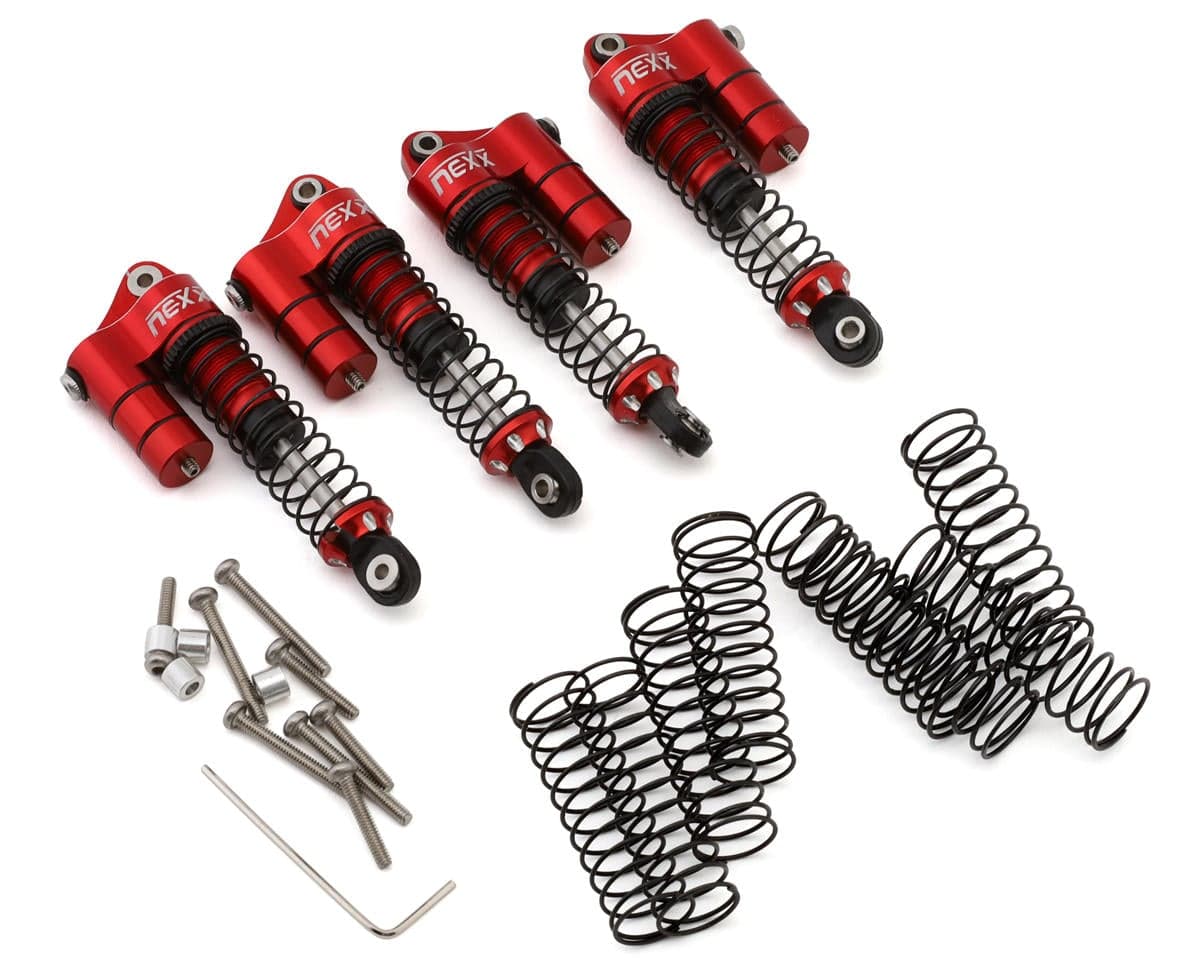 NEXX Racing Redcat MT-18 53mm Aluminum Oil-Filled Reservoir Shocks (Red) (4)