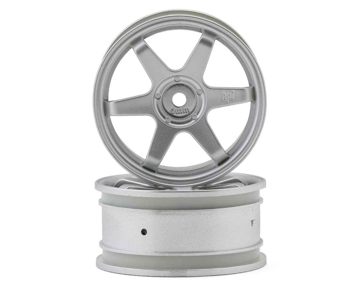 HPI TE37 26mm Touring & Drift Wheels (Matte Chrome) (2) (0mm Offset)