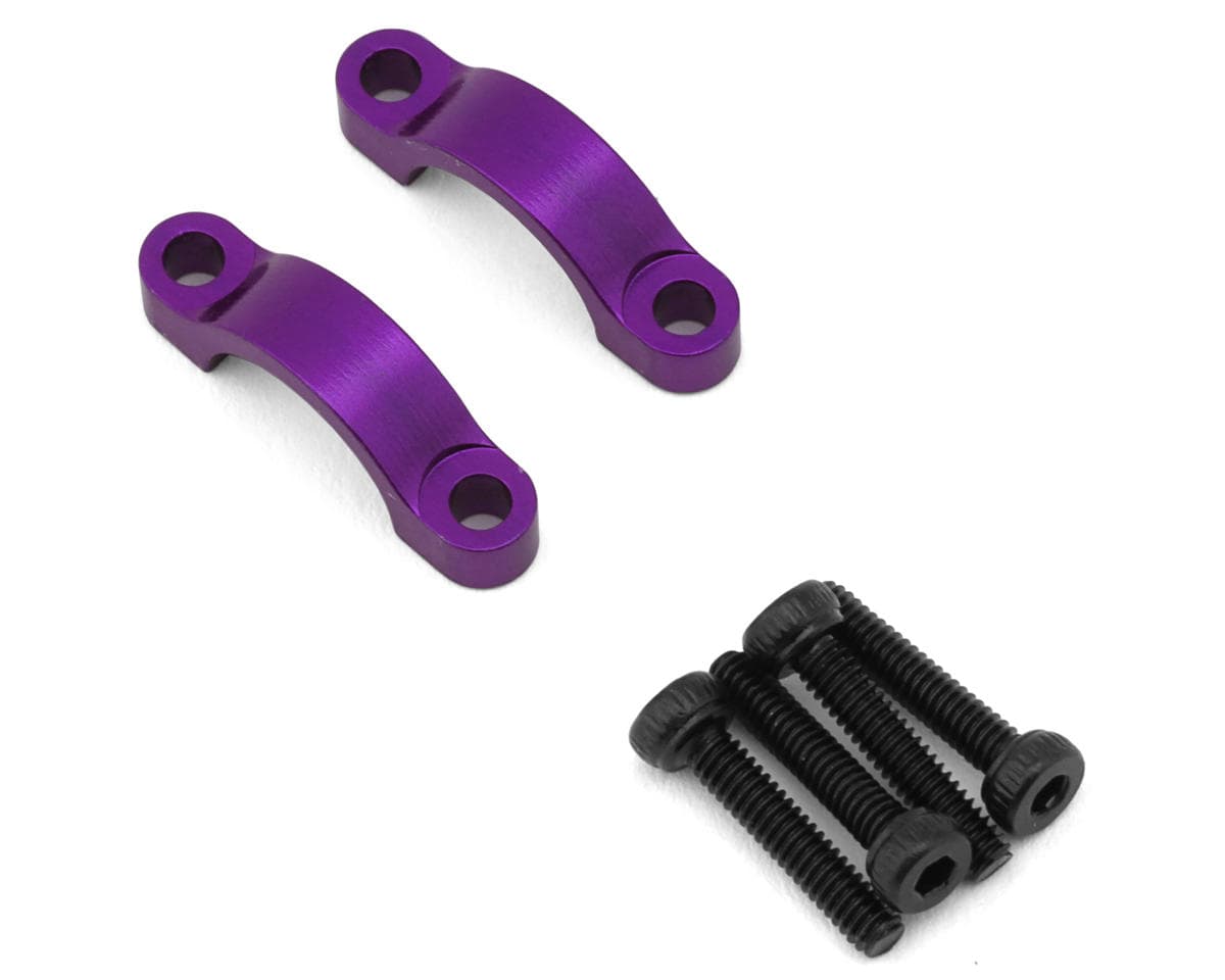 Treal Hobby Vanquish H10 Optic 7075 Aluminum Hydro Ram Steering Clamps (Purple) (2)