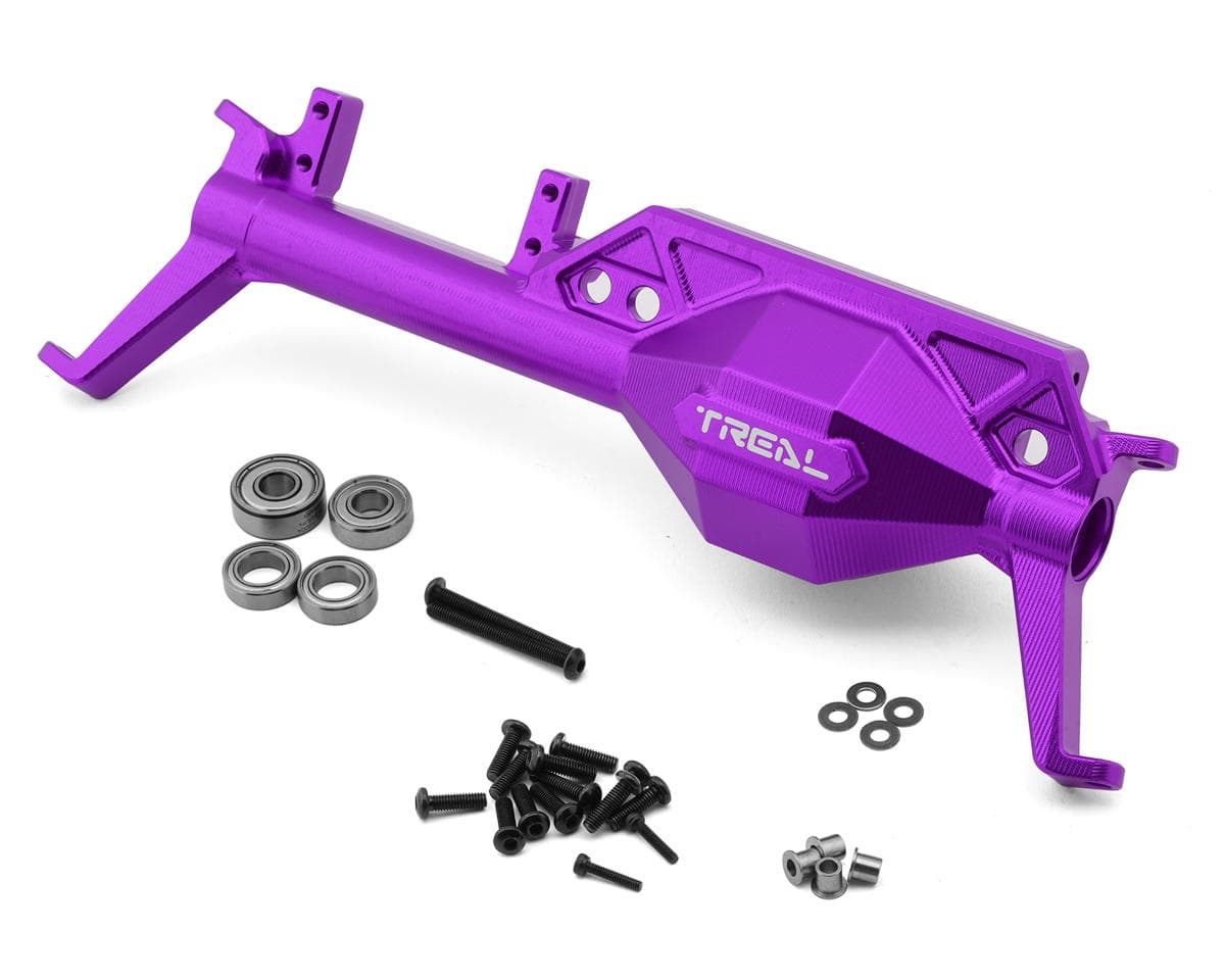 Treal Hobby Axial AXP8 Gilamon 7075 CNC-Machined Aluminum Front Axle Housing (Purple)