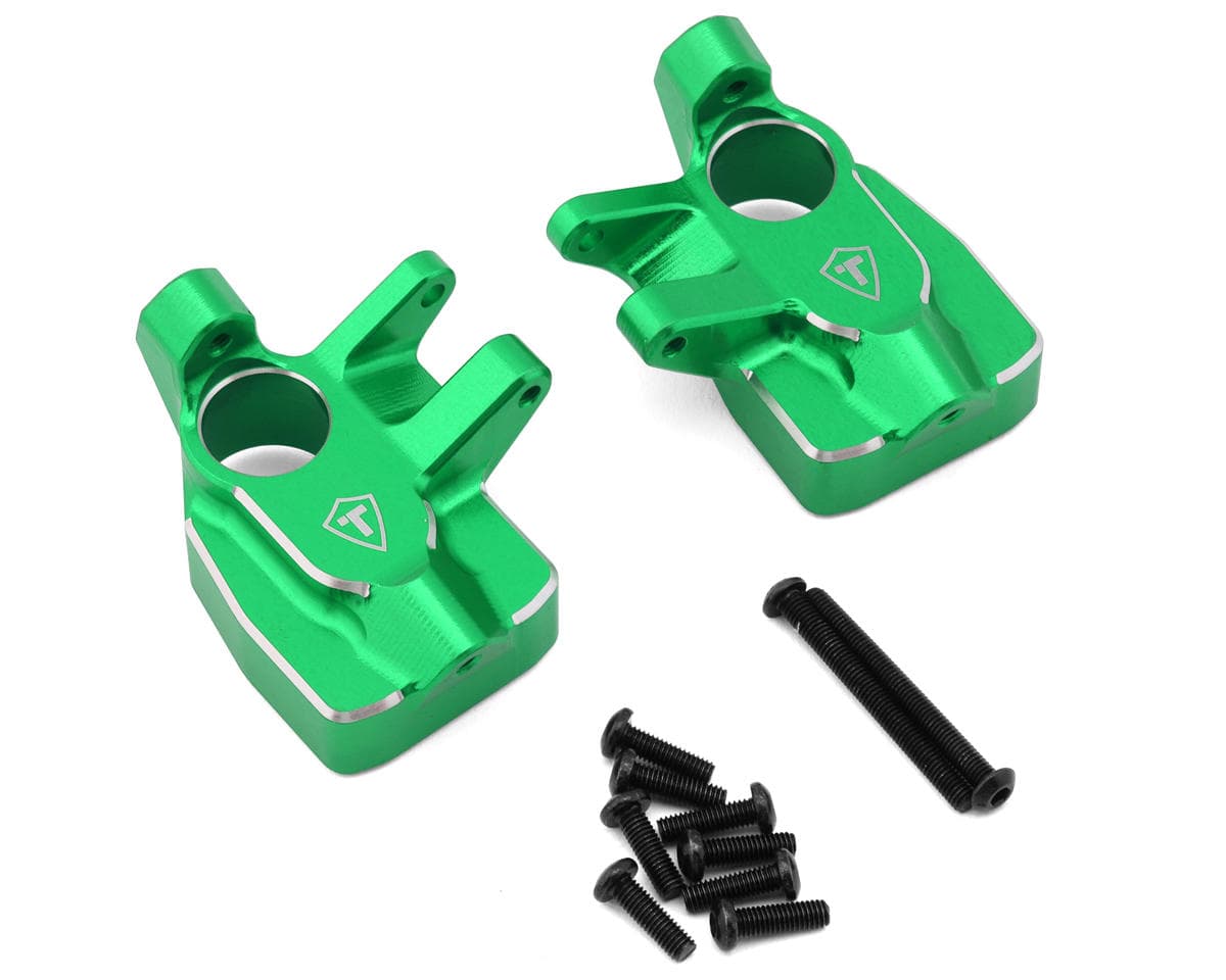 Treal Hobby Axial AXP8 Gilamon CNC-Machined Aluminum Front Steering Knuckles (Green) (2)