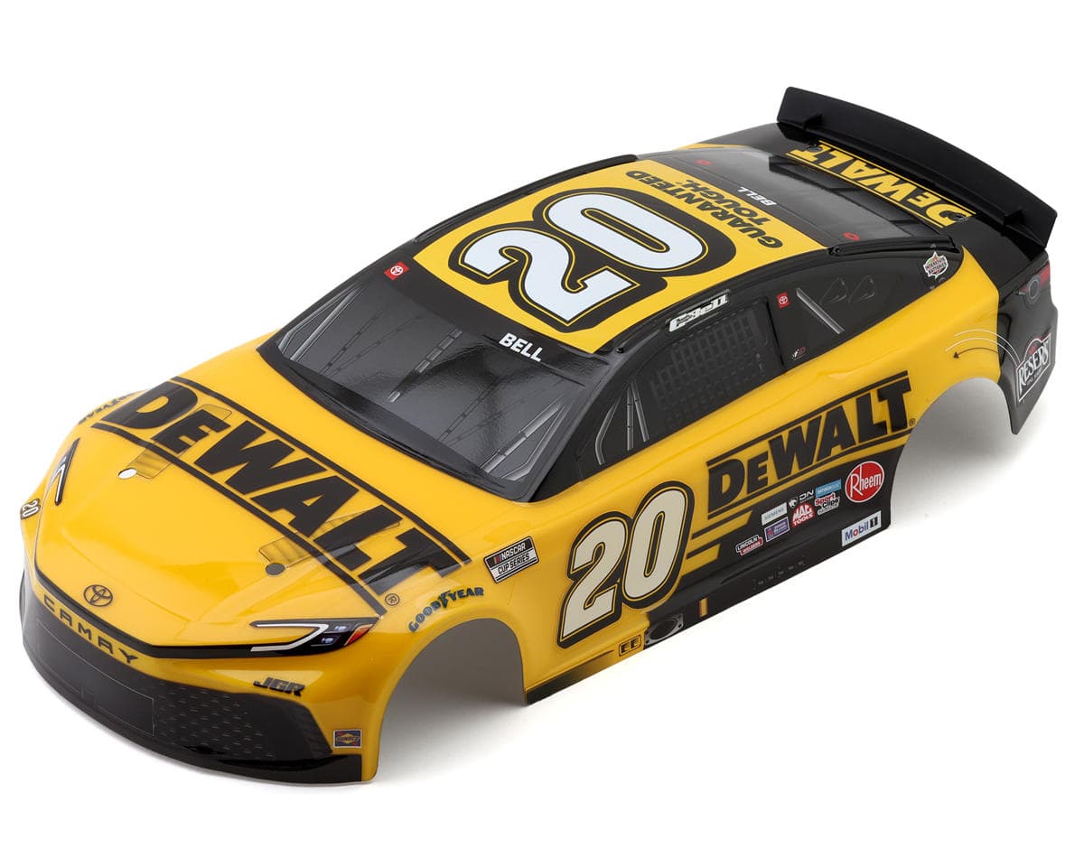 Losi NASCAR Christopher Bell #20 Dewalt 2025 Toyota Camery Pre-Painted Body