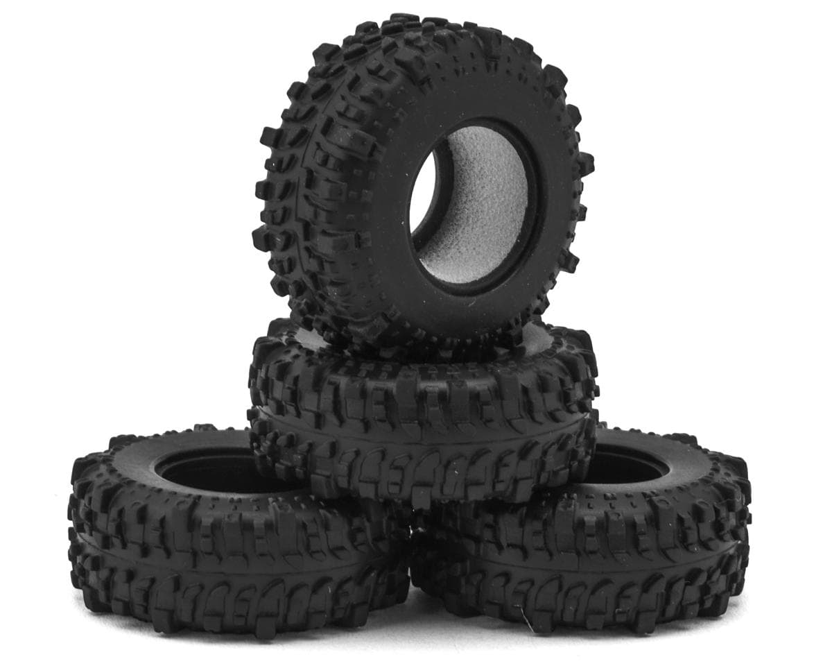 Axial SCX30 Chevrolet K10 Bogger Tires (4) w/Foam Inserts