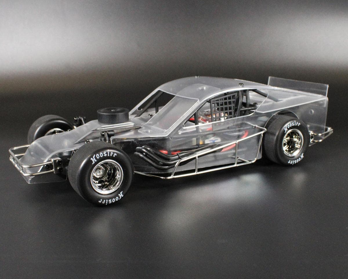 1RC Racing Asphalt Modified 2.0 1/18 Brushless RTR 2WD Oval Racer (Clear) w/2.4GHz Radio, Battery & Charger