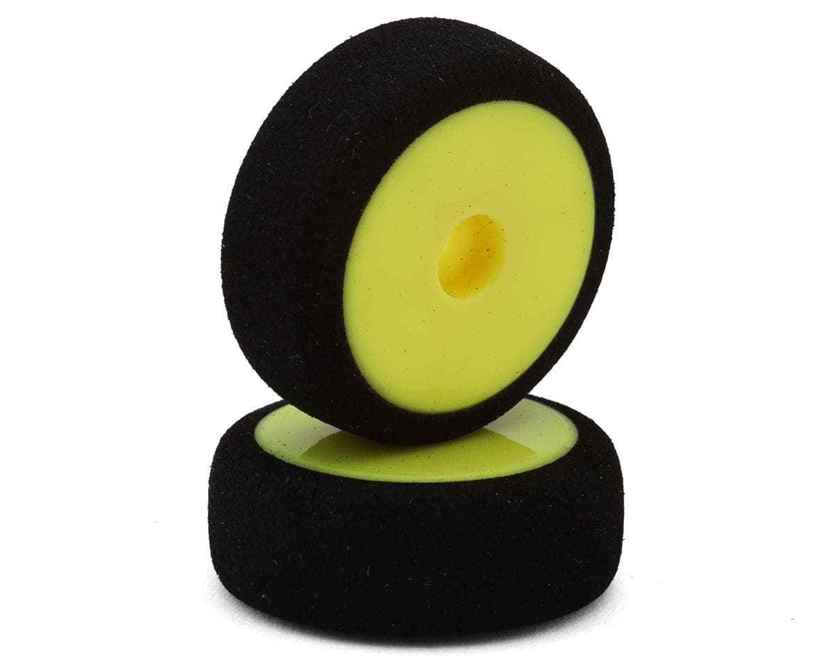 HackFab Losi Micro-B Front Foam Tires (Yellow) (2)