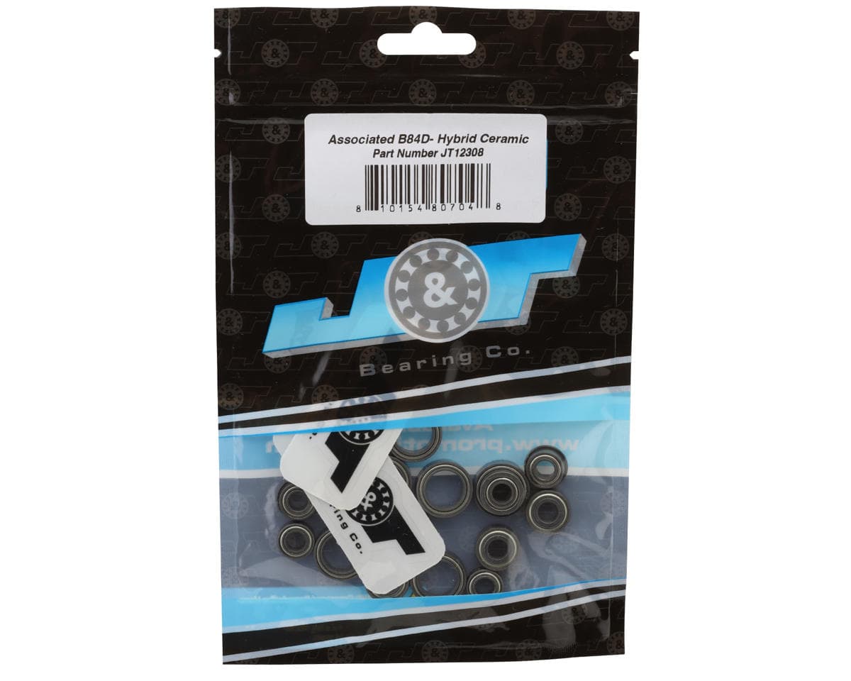 J&T Bearing Co. Team Associated B84D Ball Bearings Kit (Hybrid Ceramic)