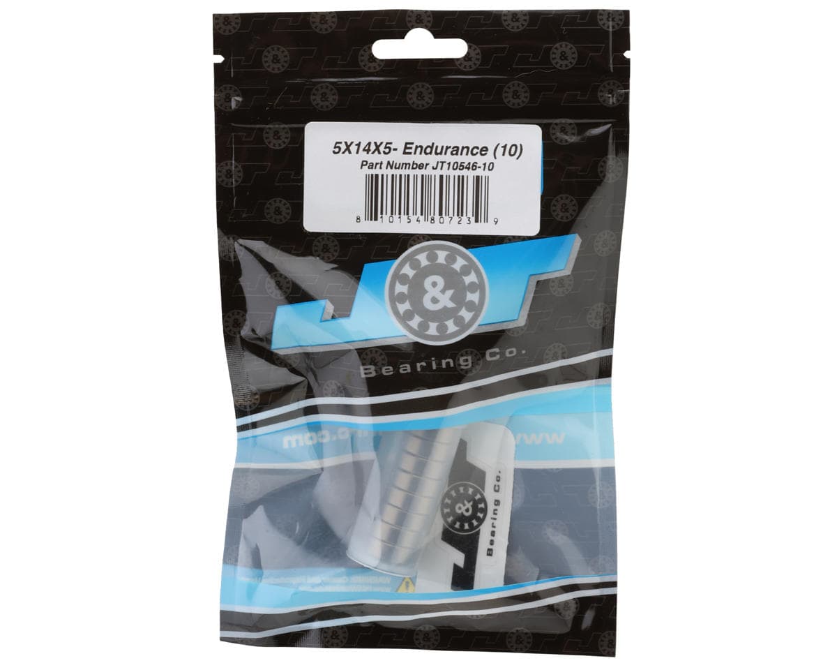 J&T Bearing Co. 5x14x5mm Endurance Ball Bearings (10)