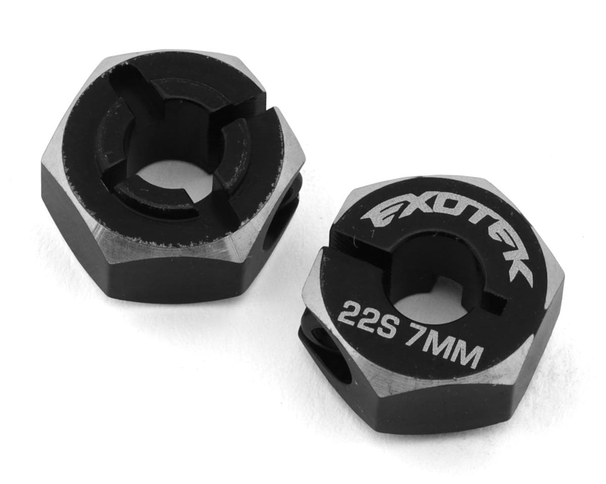 Exotek Losi® 22S Sprint Aluminum 12mm Clamping Rear Hex Set (2) (7mm)