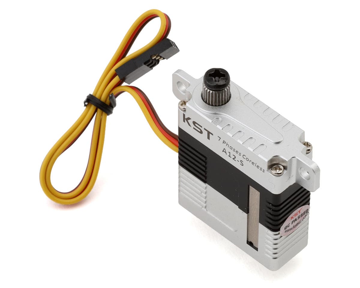 KST A12-S Aluminum Mini Coreless Magnetic Sensor Metal Gear High Voltage Servo (Horizontal Mount) (Gliders)
