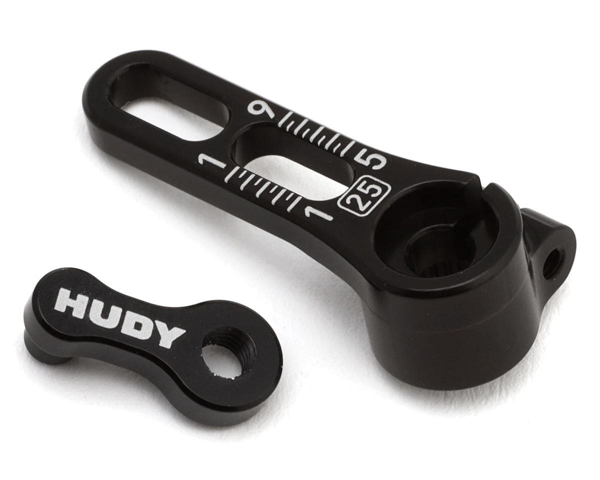 Hudy Aluminum Adjustable Clamping Servo Horn (25T-Futaba, Savöx)