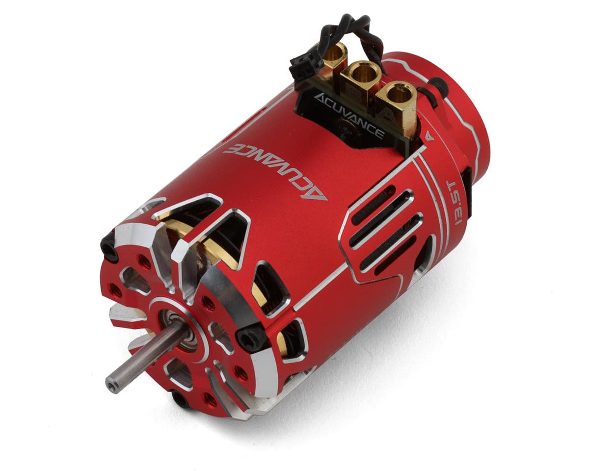 Acuvance Fledge Sensored Brushless Drift Motor W/End Bell Fan (Red) (13.5T)