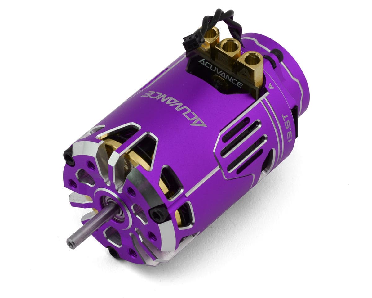 Acuvance Fledge Sensored Brushless Drift Motor W/End Bell Fan (Purple) (13.5T)