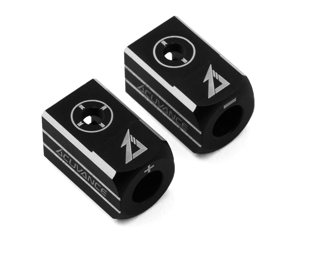 Acuvance Aluminum Battery Plug Grips Set w/5mm Bullet Connectors (Black/Black)