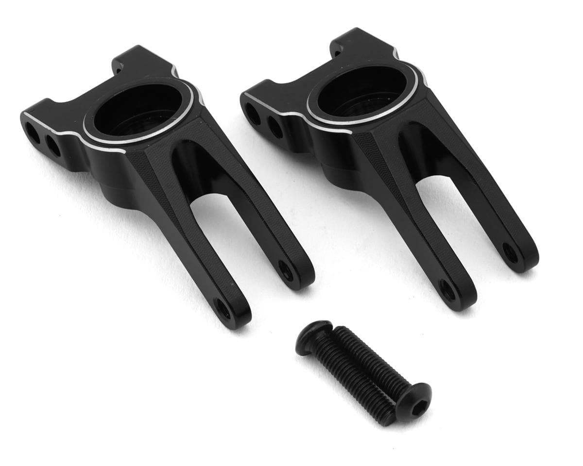 Yeah Racing Yokomo Super Dog Fighter Works '91 Aluminum Rear Hub Carriers (Black) (2)