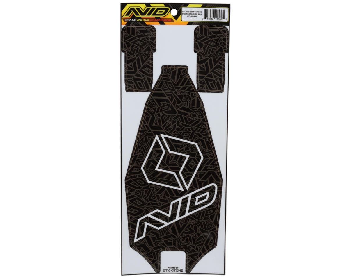 Avid RC TLR 22X Pre-Cut Chassis Protective Sheet (Black) (+3mm)