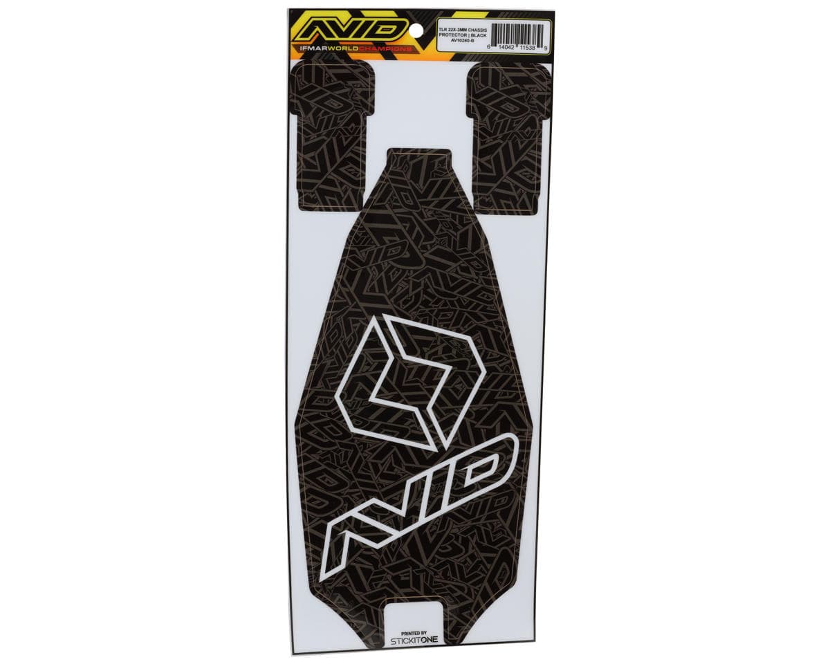 Avid RC TLR 22X Pre-Cut Chassis Protective Sheet (Black) (-3mm)