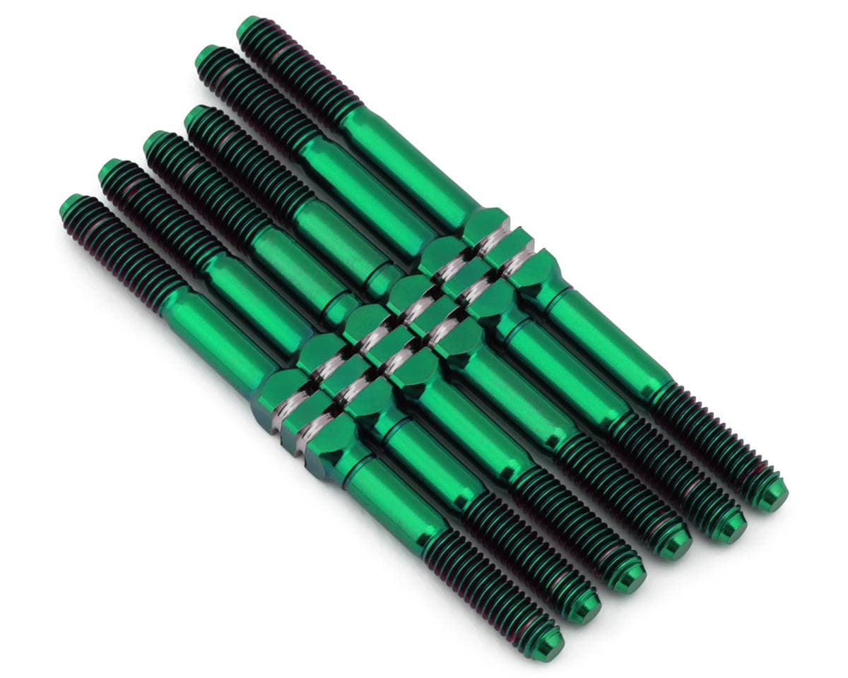 Whitz Racing Products TLR 22X HyperMax 3.5mm Titanium Turnbuckle Kit (Green)