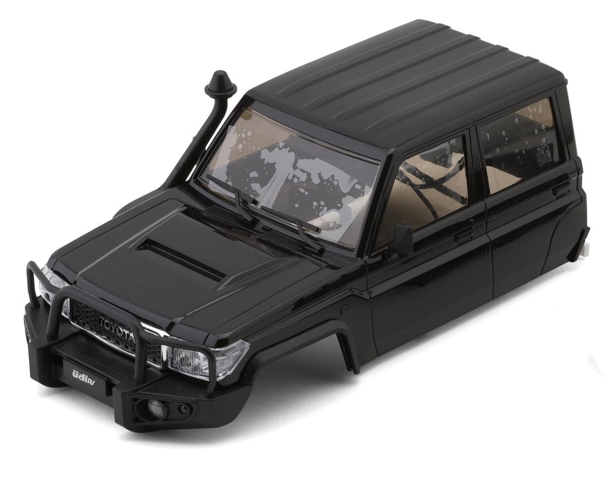 UDI RC UCX18 Pro Toyota Land Cruiser 1/18 Pre-Painted Cab (Black) w/LED Lights