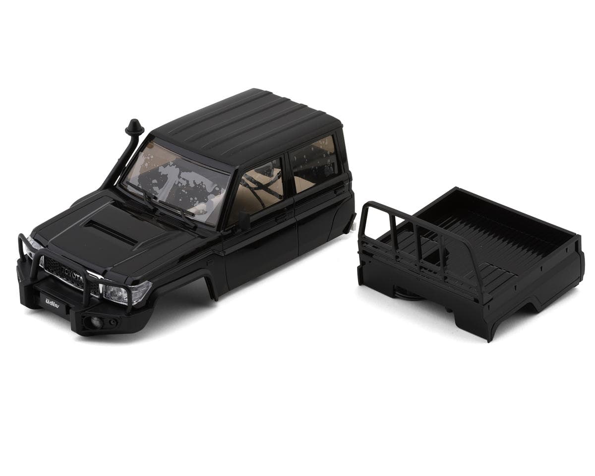 UDI RC UCX18 Pro Toyota Land Cruiser 1/18 Pre-Painted Rock Crawler Body Set (Black) w/LED Lights
