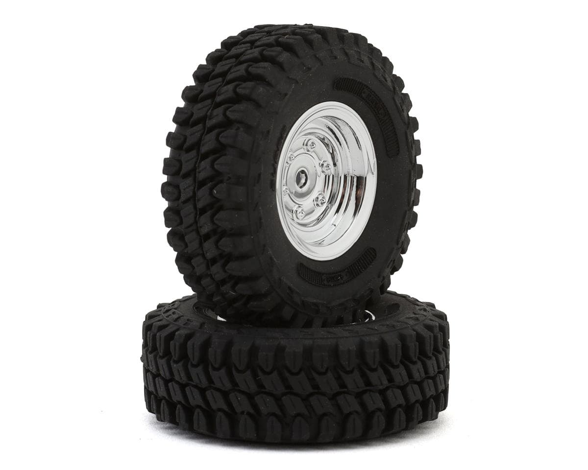 UDI RC UCX18 Pre-Mounted Micro Rock Crawler Tire Set (2)