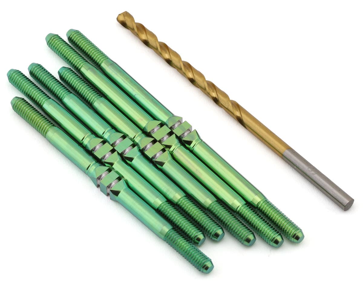 J&T Bearing Co. Custom Works The Bullet Titanium "Milled'' XD Turnbuckles Kit (Green)