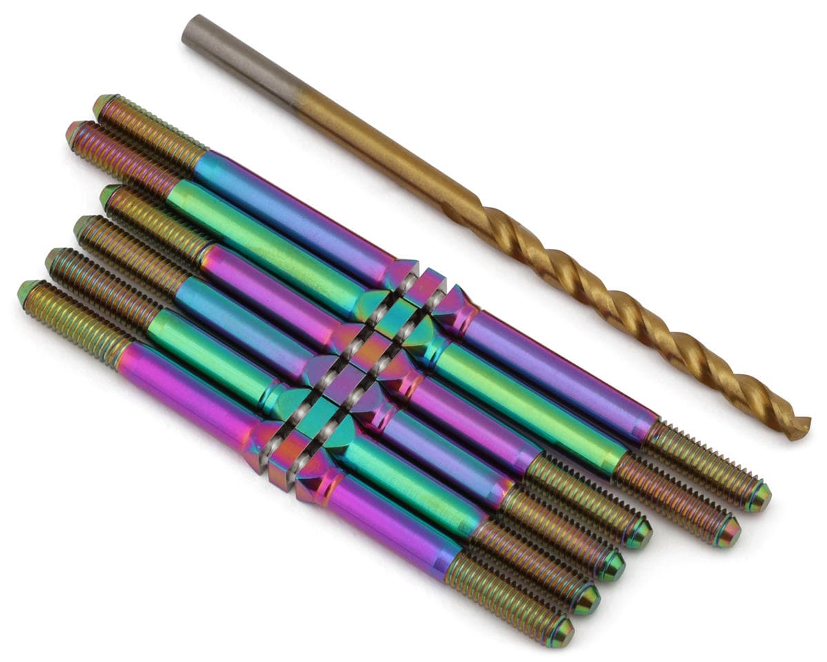 J&T Bearing Co. Custom Works The Bullet Titanium "Milled'' XD Turnbuckles Kit (Oil Slick)
