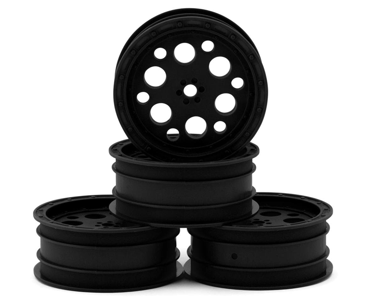 Pro-Motion 2.2" Magnum Front 1/10 Dirt Oval Wheels (Black) (4) w/12mm Hex