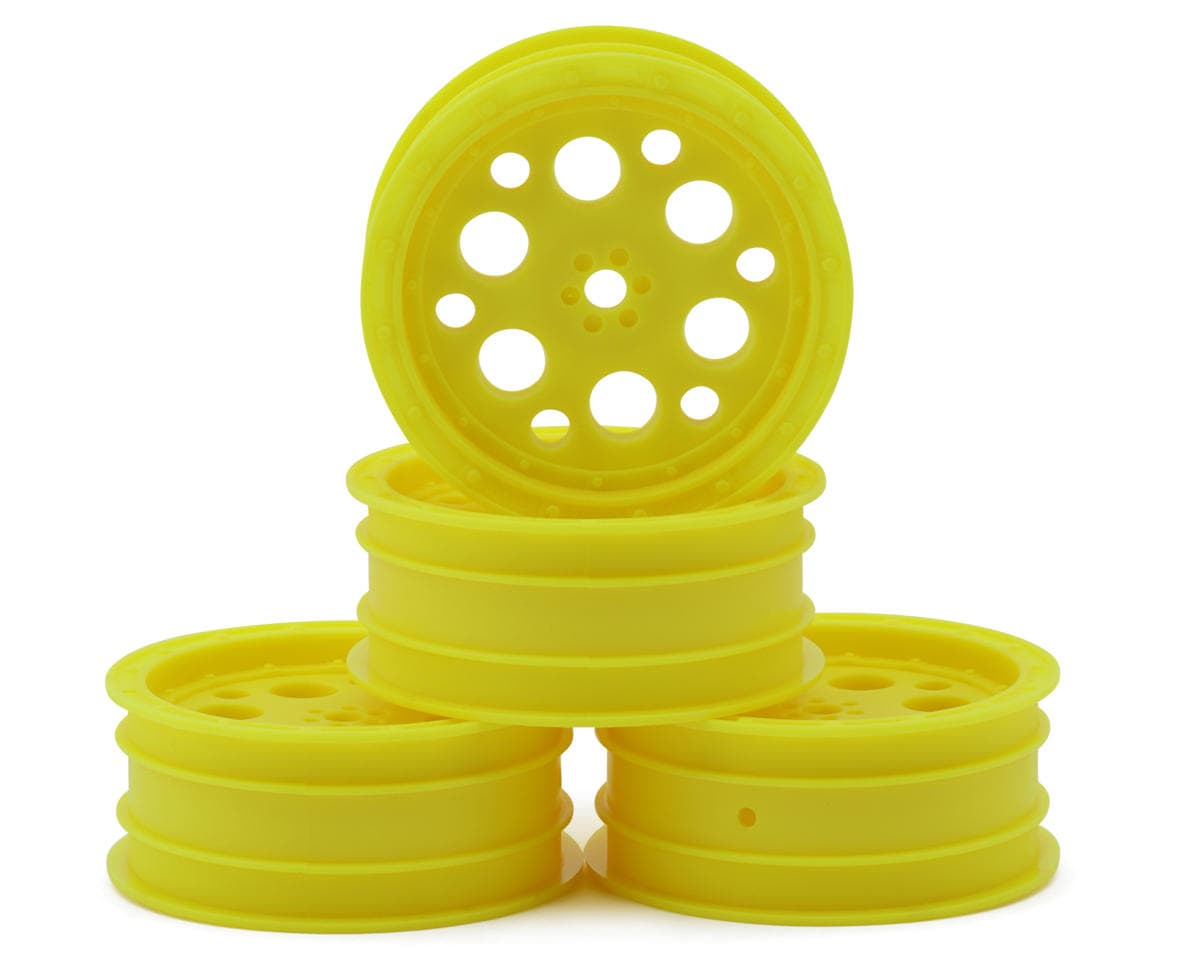 Pro-Motion 2.2" Magnum Front 1/10 Dirt Oval Wheels (Yellow) (4) w/12mm Hex