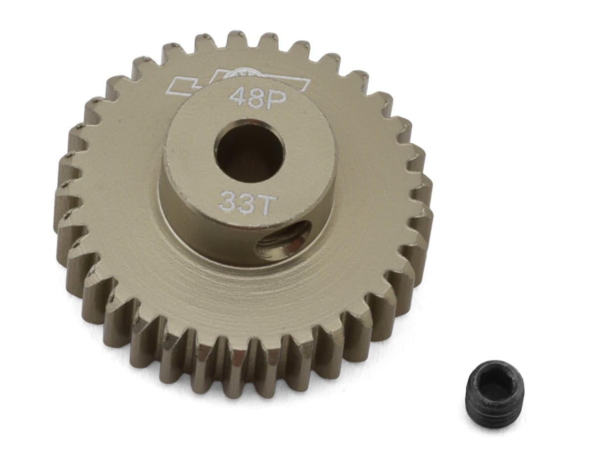 J&T Bearing Co. Lightweight Hard Anodized 48P Aluminum Pinion Gear (33T) (3.17mm Bore)