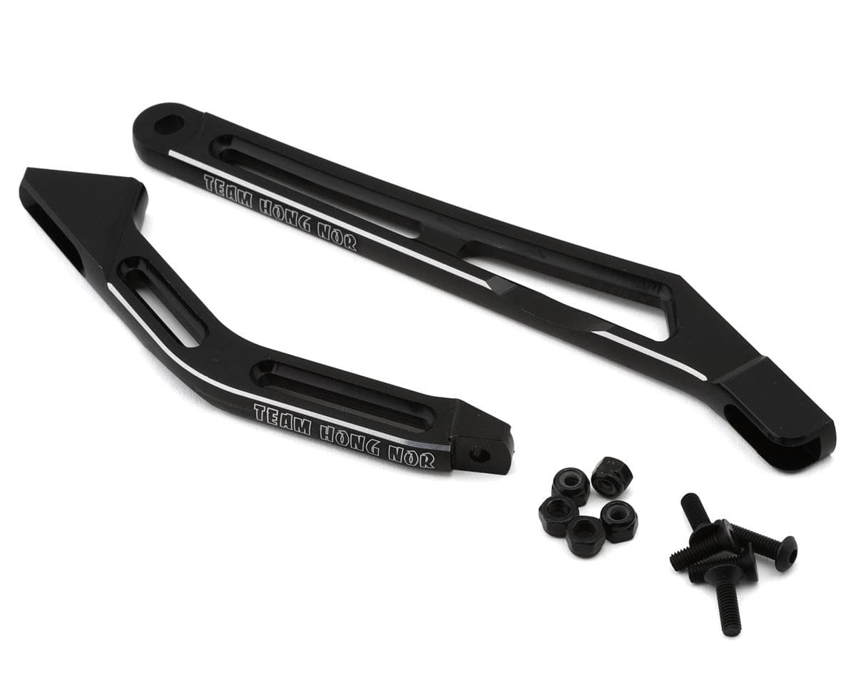 HongNor X5B 7075 Aluminum Chassis Brace Set (Black) (Front/Rear)