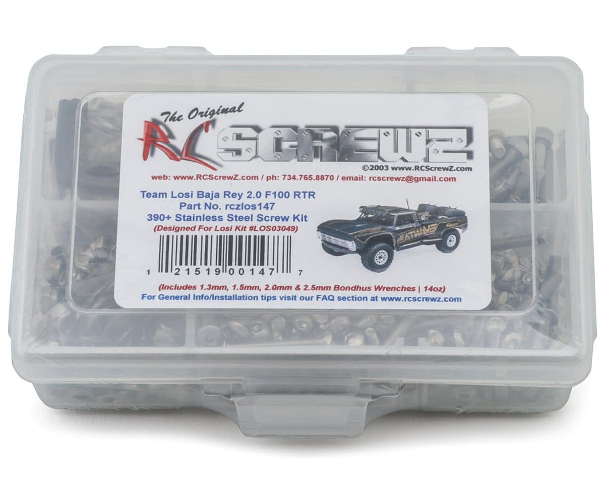 RC Screwz Losi® Baja Rey™ 2.0 F100 RTR Stainless Steel Screw Kit
