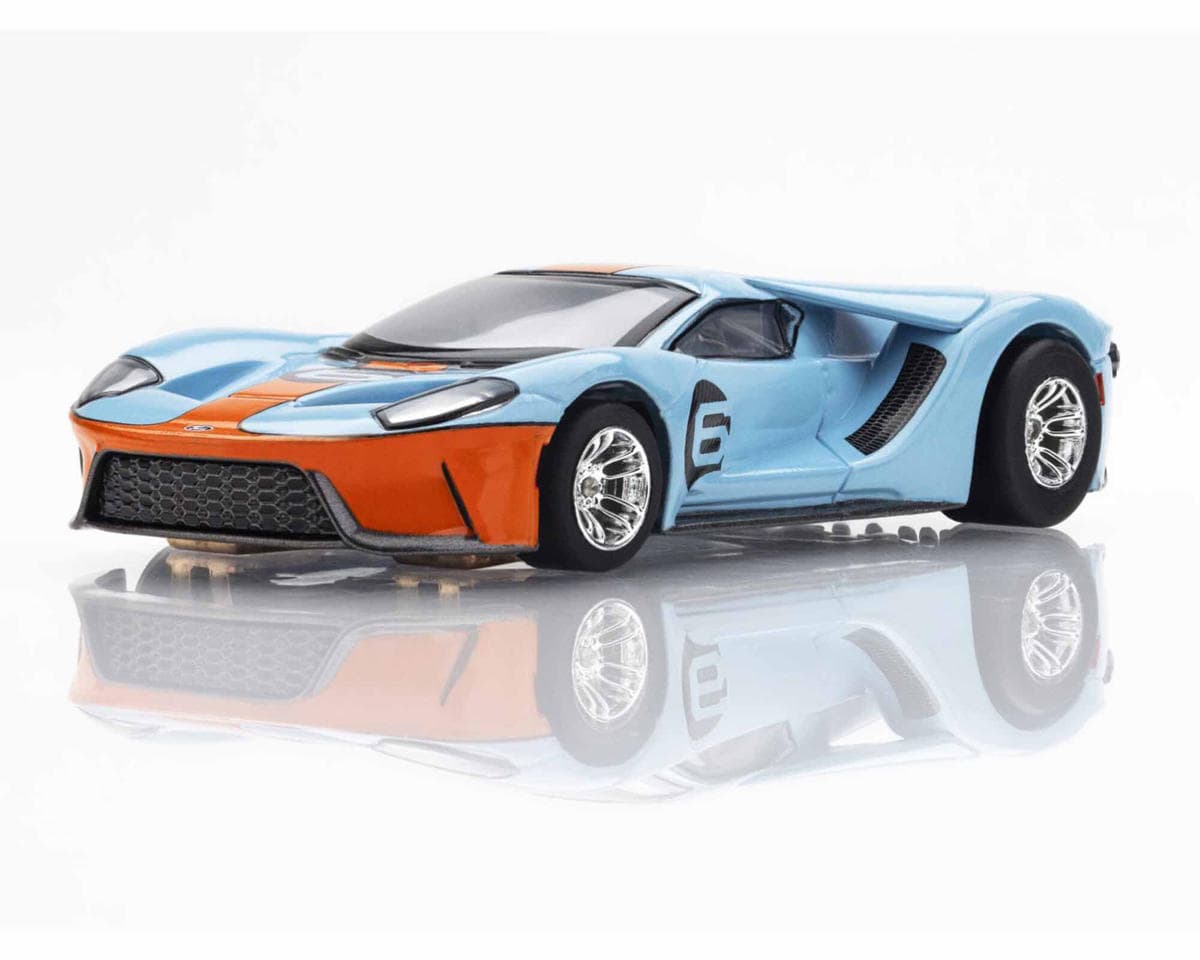 AFX 2020 Ford GT Heritage #6 HO Slot Car (Blue) (LWB) (Mega G+)