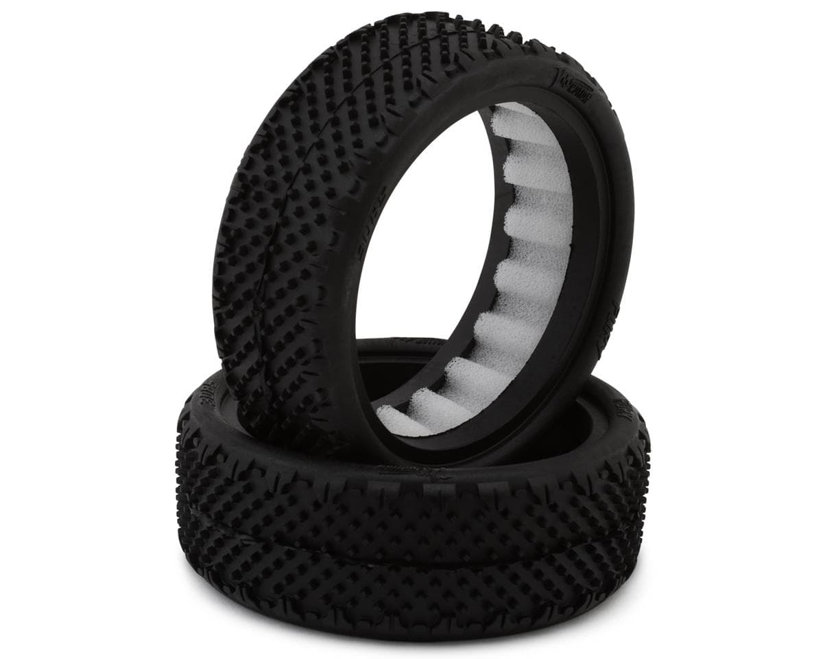 Pro-Motion Fury 2.2" Wide 2WD Front LP Carpet 1/10 Buggy Tires (C3 Green/Medium) w/Foam Inserts