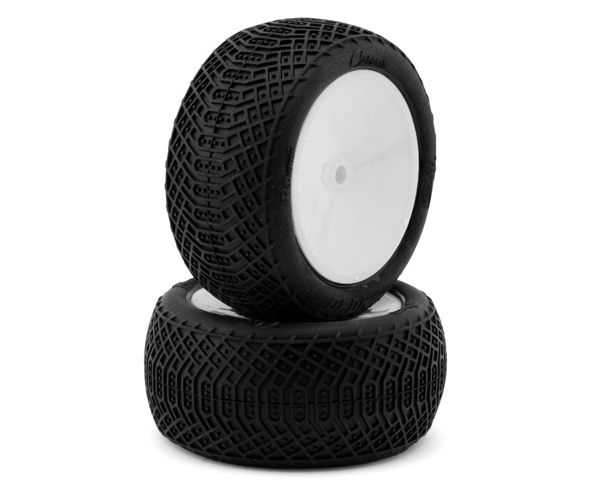Pro-Motion Corsair 2.2" 1/10 Pre-Mounted Rear Buggy Tires (White) (2) (T2)