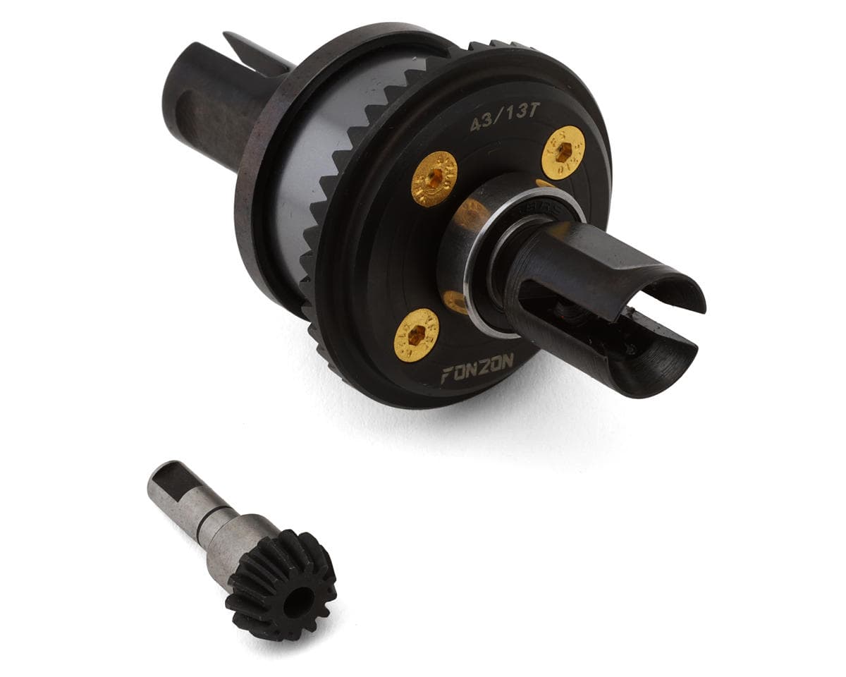Fonzon Arrma 6S 7075-T6 Aluminum Assembled Front/Rear Differential & Pinion Set w/Steel Gear (43T/13T) (High RPM/Speed Ratio)