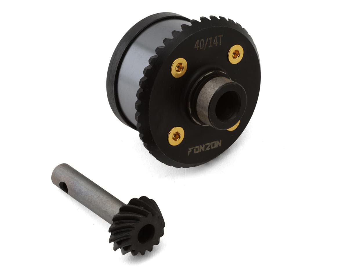 Fonzon Losi Baja Ray 7075-T6 Aluminum Assembled Rear Differential & Pinion Set w/Steel Gear (40/14T)